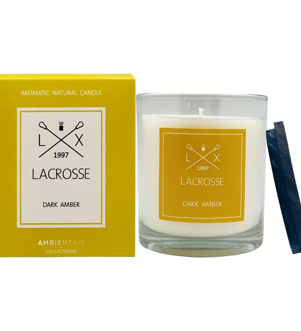 Свеча ароматическая lacrosse, dark amber, 60 ч