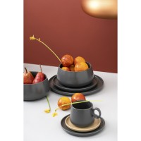 Набор из двух тарелок темно-серого цвета из коллекции essential, 20 см