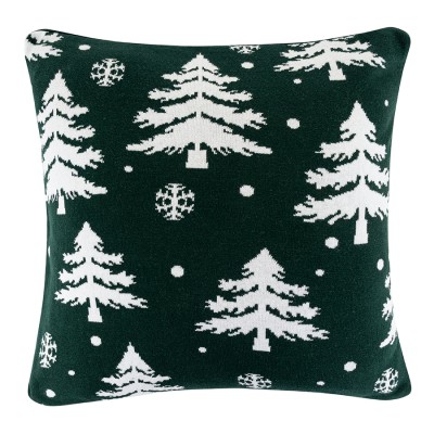 Подушка вязаная с новогодним рисунком Морозный Лес
из коллекции new year essential, 45x45 см