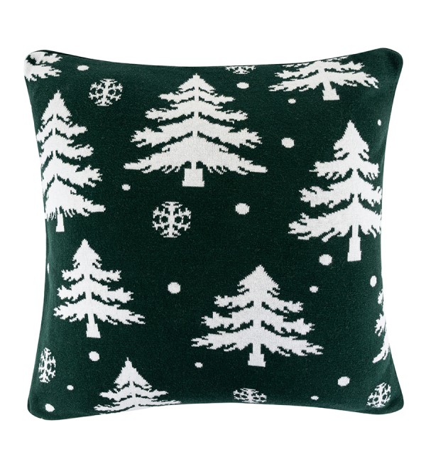 Подушка вязаная с новогодним рисунком Морозный Лес
из коллекции new year essential, 45x45 см