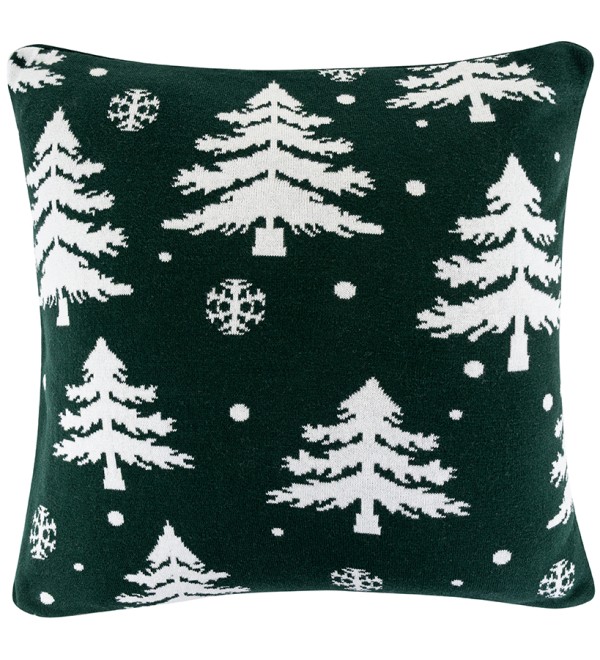 Подушка вязаная с новогодним рисунком Морозный Лес
из коллекции new year essential, 45x45 см