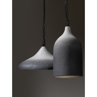 Светильник подвесной sustainable collection, D44х19 см, черный/белый