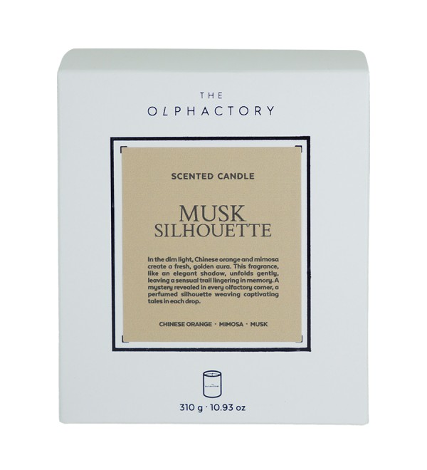 Свеча ароматическая the olphactory, white insignia, musk silhouette, 60 ч