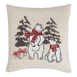Подушка декоративная festive bears из коллекции new year essential, 45х45 см