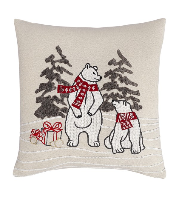 Подушка декоративная festive bears из коллекции new year essential, 45х45 см