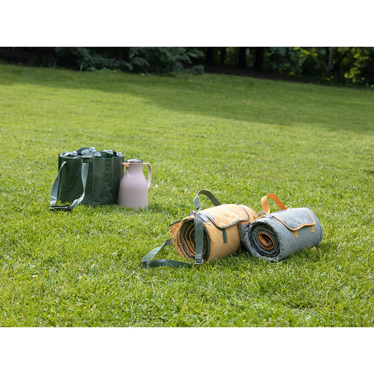 Плед для пикника и отдыха на пляже smart picnic, шалфей