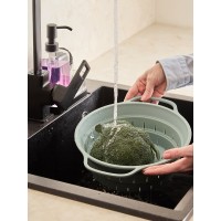 Дуршлаг складной силиконовый smart helper, D25,5 см, шалфей