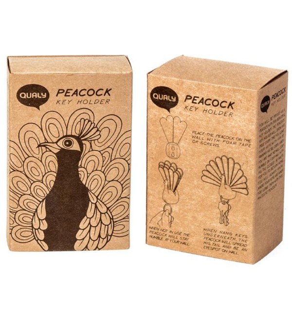 Ключница peacock, белая