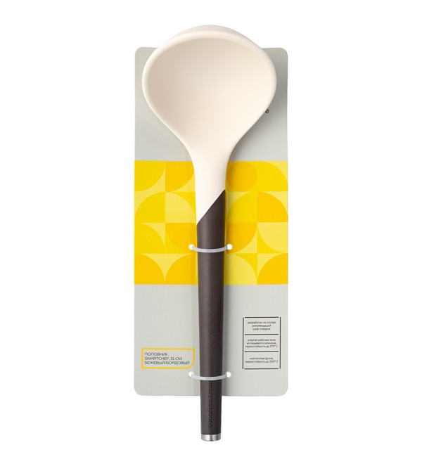 Половник smartchef, 31 см, бежевый/бордовый