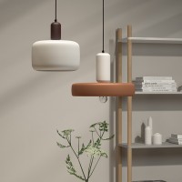 Светильник подвесной juko, D42х31 см, бежевый/коричневый