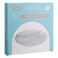 Набор тарелок marble, D21 см, 2 шт.