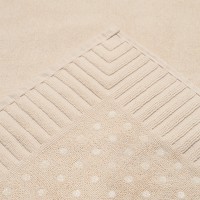 Коврик для ванной с фактурным бортиком кремового цвета из коллекции essential, 50x80 см