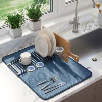 Коврик для сушки посуды udry, 46х61 см, синий