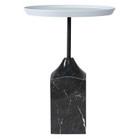 Столик кофейный sustainable collection, D38 см, серый/черно-белый