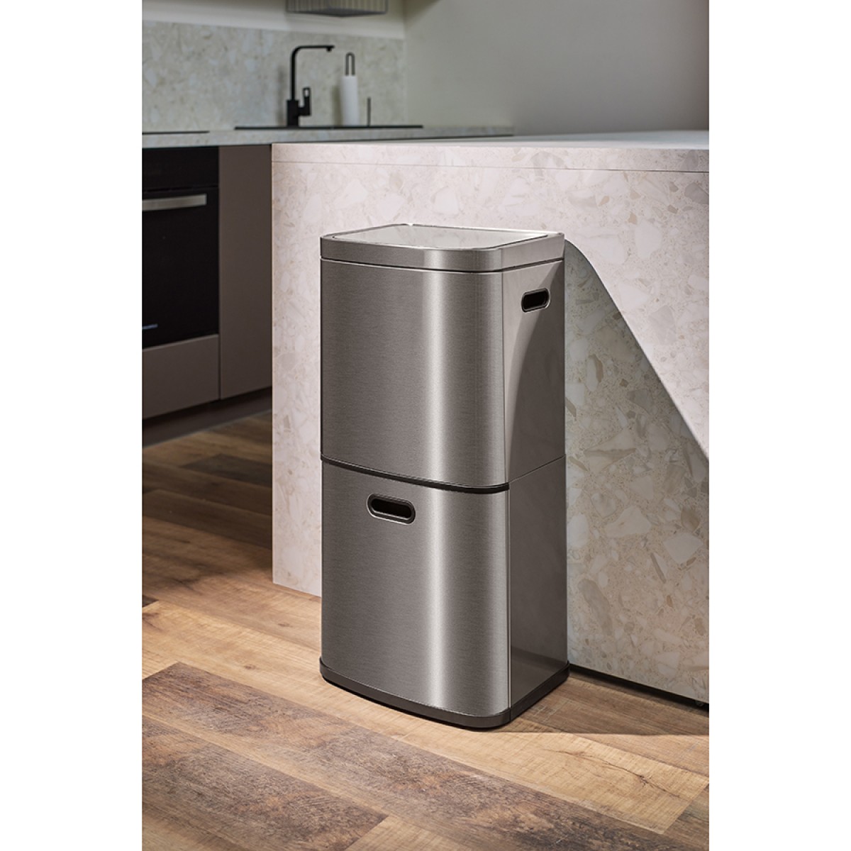 Контейнер мусорный с 2-мя отделениями smart bin, сенсорный, 60 л