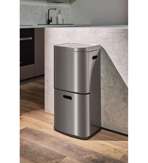 Контейнер мусорный с 2-мя отделениями smart bin, сенсорный, 60 л