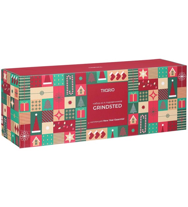 Набор из 4 подсвечников grindsted из коллекции new year essential, 4 шт.