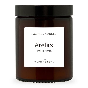 Свеча ароматическая the olphactory, relax, white musk, 30 ч
