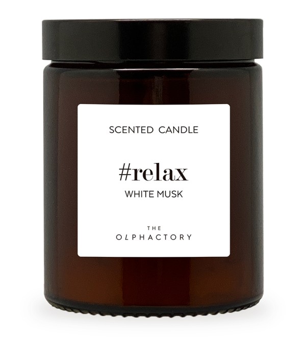 Свеча ароматическая the olphactory, relax, white musk, 30 ч