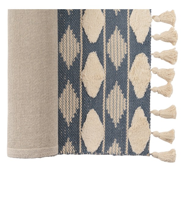Ковер из хлопка синего цвета argyle из коллекции ethnic, 160х230 см