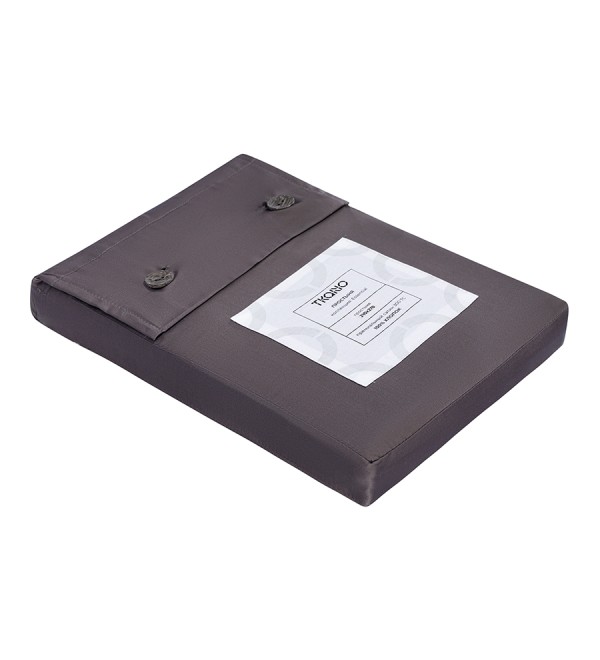 Простыня из премиального сатина темно-серого цвета из коллекции essential, 240х270 см