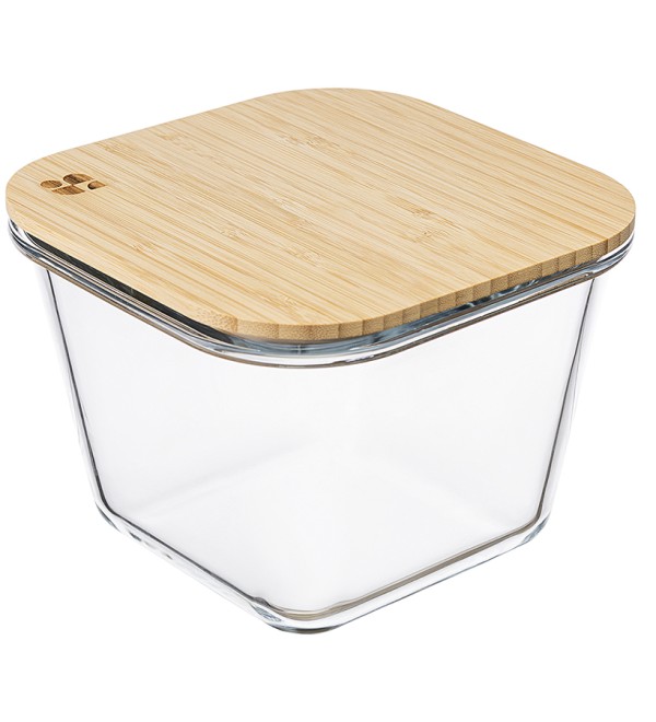 Контейнер для запекания и хранения квадратный eco store с крышкой из бамбука, 1,9 л