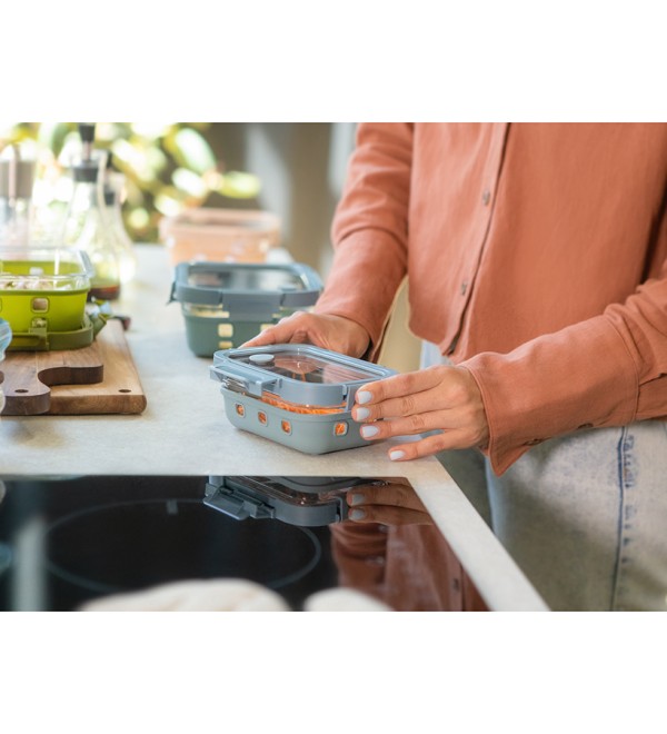 Контейнер для запекания, хранения и переноски продуктов в чехле smart solutions, 370 мл, синий