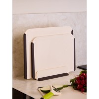 Подставка для разделочных досок smartchef, 27х8,5 см, бежевая/бордовая