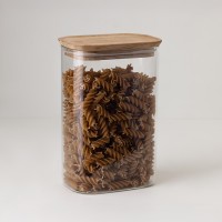 Банка для хранения прямоугольная glass acacia, 1,3 л