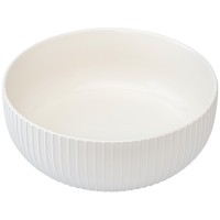 Салатник с крышкой из каучукового дерева soft ripples, dual glazing, D22 см