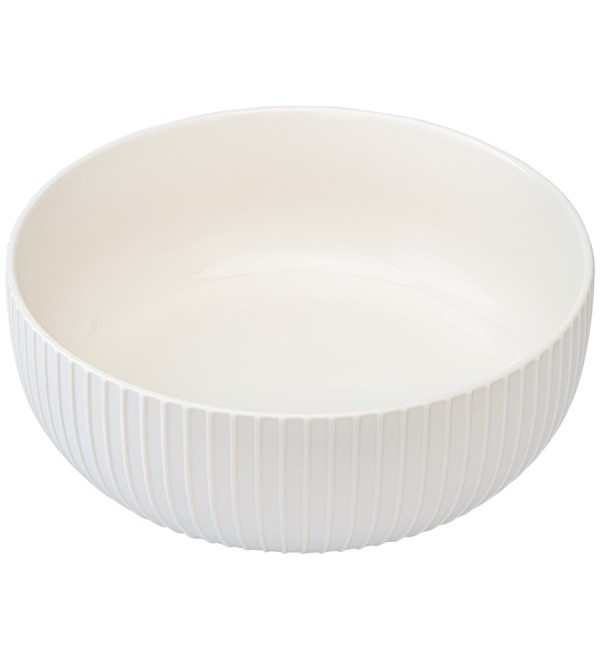 Салатник с крышкой из каучукового дерева soft ripples, dual glazing, D22 см