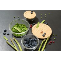 Контейнер для запекания и хранения eco store с крышкой из бамбука, 650 мл