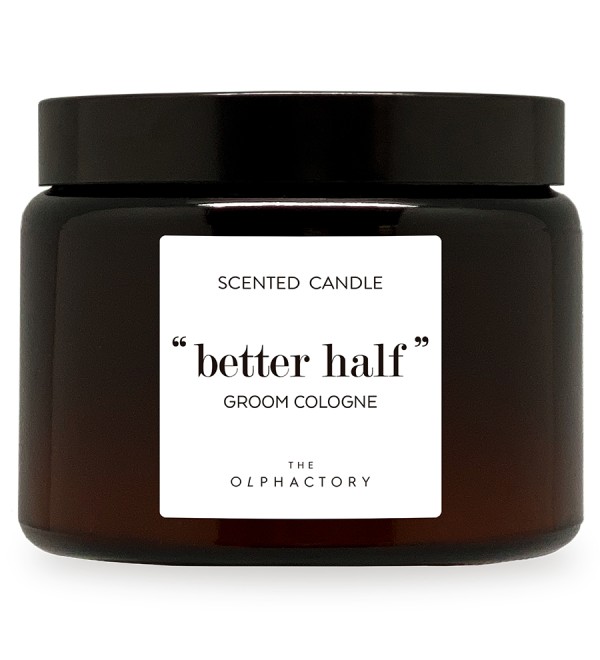 Свеча ароматическая the olphactory, better half, groom cologne, 60 ч