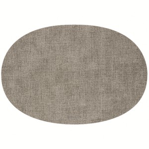 Салфетка подстановочная овальная двухсторонняя fabric, серая