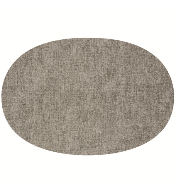 Салфетка подстановочная овальная двухсторонняя fabric, серая