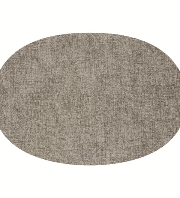 Салфетка подстановочная овальная двухсторонняя fabric, серая
