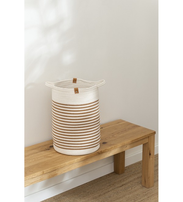Корзина для хранения thea D30х46 см, бежевая/горчичная