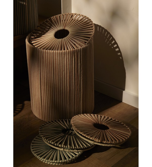 Корзина плетеная dholak beige из коллекции ethnic, размер s