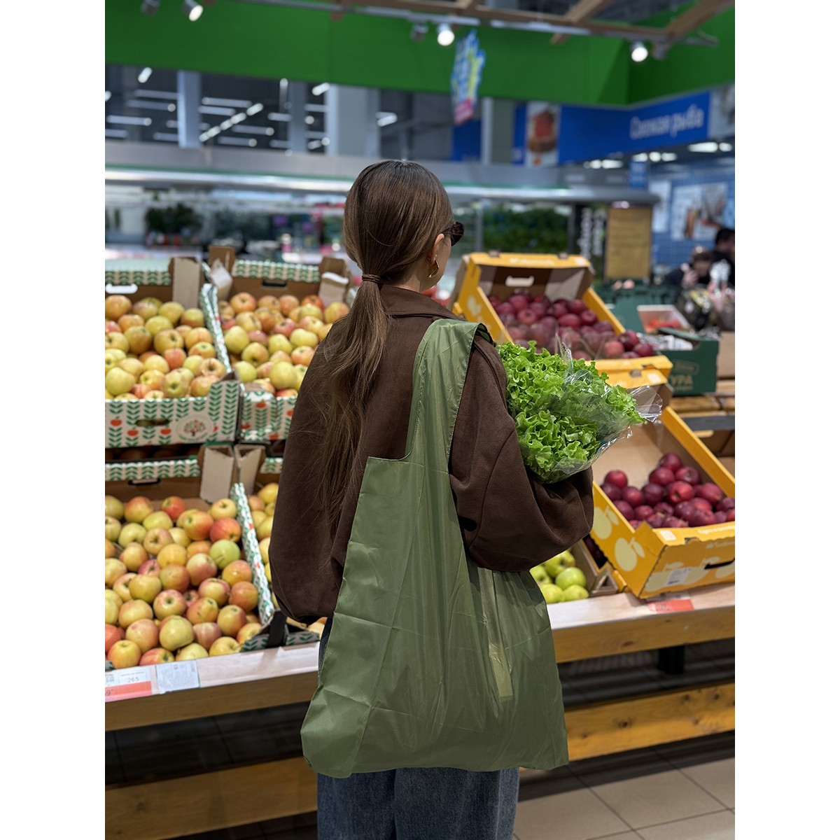 Сумка-шоппер easy shop, оливковая