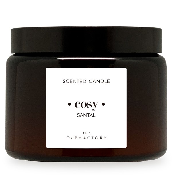 Свеча ароматическая the olphactory, cozy, santal, 60 ч
