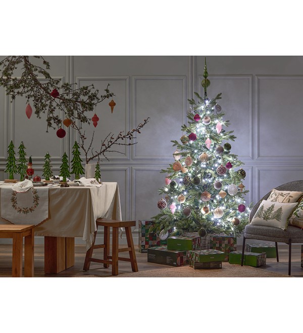 Набор из двух салфеток под приборы festive wreath из коллекции new year essential, D38 см