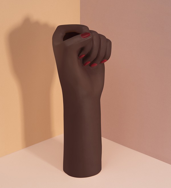Ваза для цветов girl power, black, 27,1 см