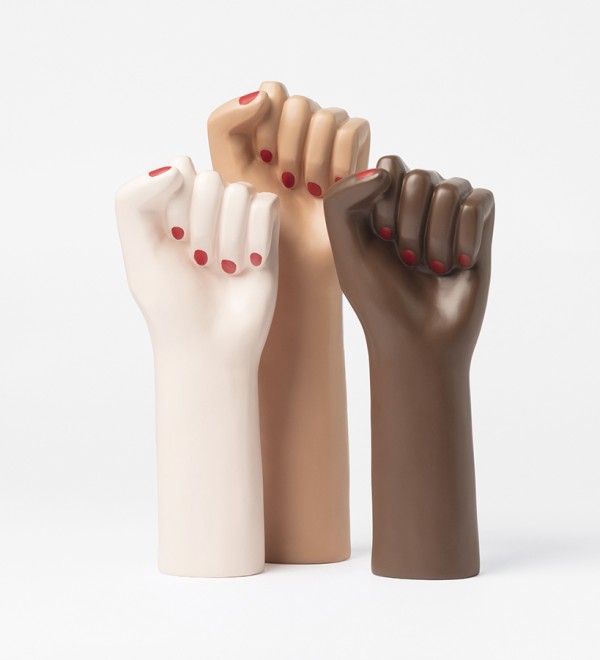 Ваза для цветов girl power, white, 26 см