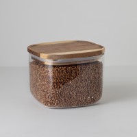 Банка для хранения квадратная glass acacia,1 л
