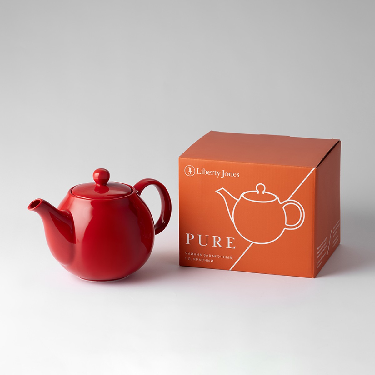 Чайник заварочный с ситом pure, 1 л, красный