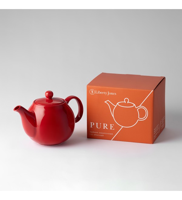 Чайник заварочный с ситом pure, 1 л, красный