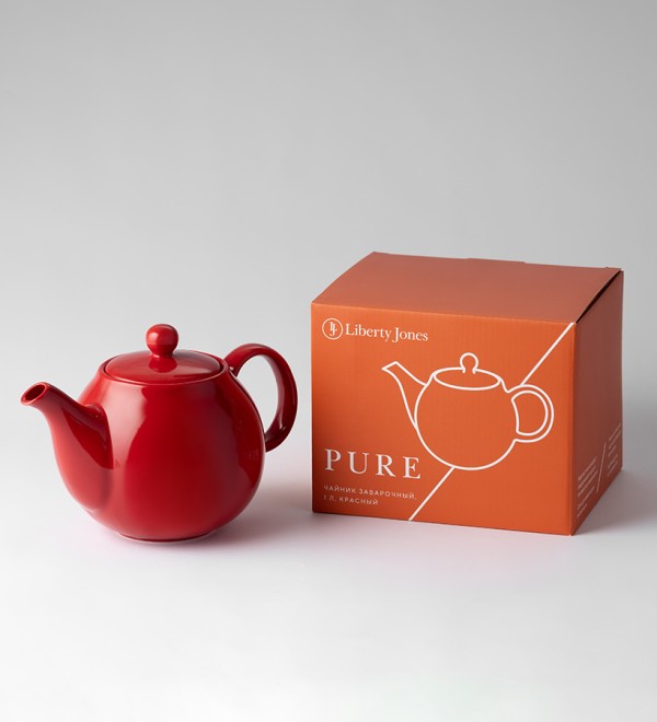 Чайник заварочный с ситом pure, 1 л, красный