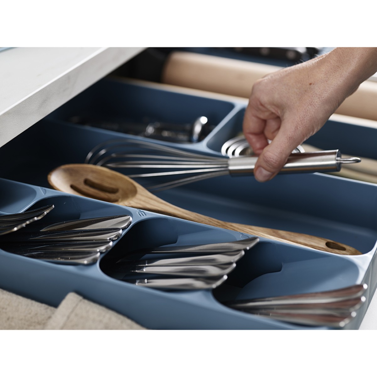 Органайзер для столовых приборов и кухонной утвари drawerstore™, синий