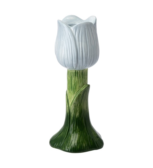 Подсвечник floret голубого цвета из коллекции blossom, 20 см