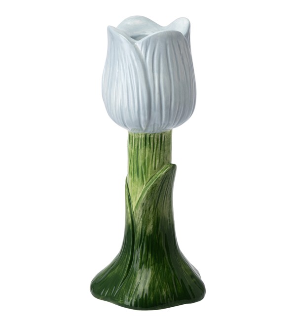 Подсвечник floret голубого цвета из коллекции blossom, 20 см